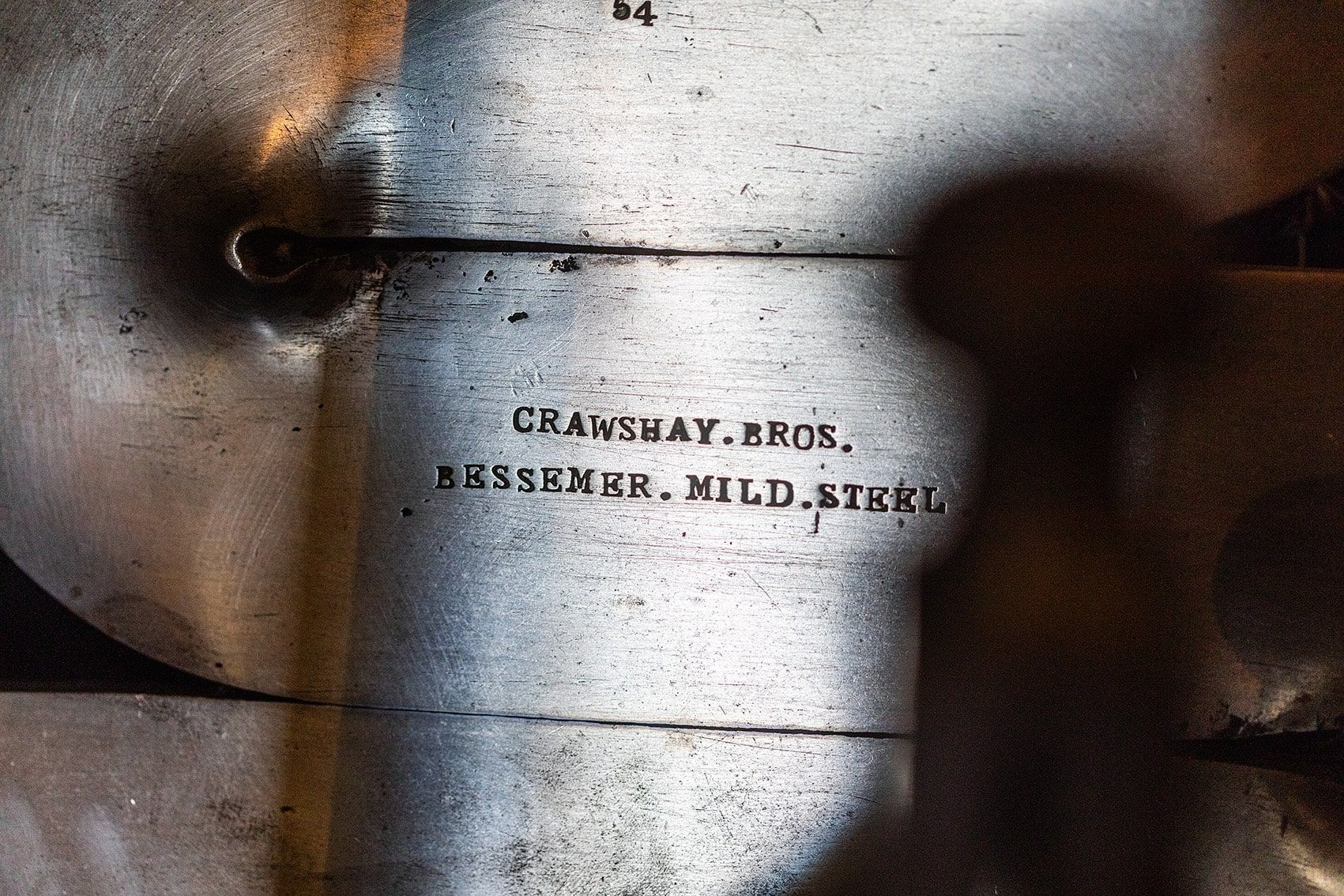 Steel with wording 'Crawshay Bros, Bessemer Mild Steel'.jpg Steel with wording 'Crawshay Bros, Bessemer Mild Steel'.jpg